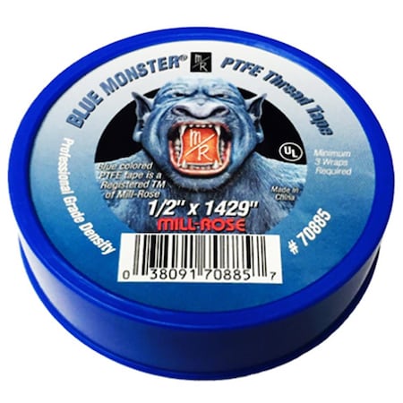 Larsen Supply Co 0.5 ft. x 1429 in. Monster non-Stick Thread Tape - Blue LA569496